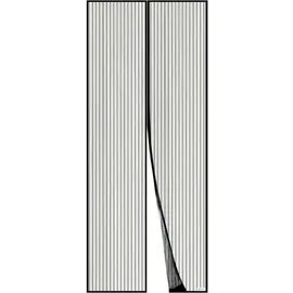 luxuskollektion Fliegengitter Tür Magnetvorhang 110 x 210 cm Schwarz