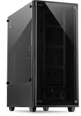 Inter-Tech C-303 Mirror, Midi Tower ATX Gehäuse, Schwarz