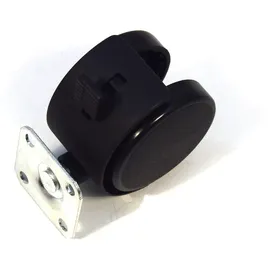 IHC 4 Stück Möbelrollen mit Platte Räder Lenkrolle Bockrollen Laufrollen mit Bremse, 40mm