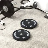 Set Mit 2 X 20 Kg Gewichtsscheiben Für Kurzhanteln Und Langhanteln Mit Ø5 Cm Montagehalterung, Schwarz
