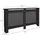ECD Germany Heizkörperverkleidung Wabenmuster 152x19x82 cm Schwarz