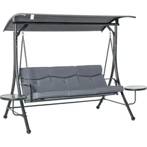 Outsunny Hollywoodschaukel Grau/Schwarz 3-Sitzer