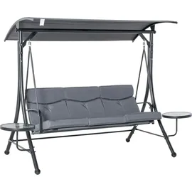Outsunny Hollywoodschaukel Grau/Schwarz 3-Sitzer