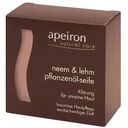 apeiron Pflanzenöl-Seife Neem & Lehm 100g - Klärung für unreine Haut