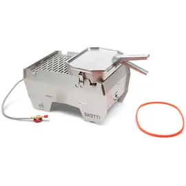 Skotti Edelstahlbox 1 l Silber/Weiß