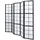 Homestyle4u Paravent Schwarz 220x175 cm 283
