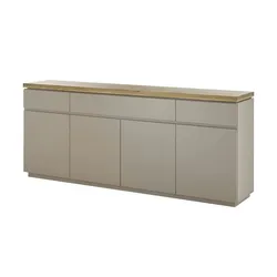 Sideboard  Brohl , grau , Maße (cm): B: 200 H: 86 T: 40