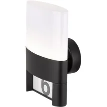 WOFI Wandleuchte Außen Wandlampe Hausnummer Außenleuchte Ip54, Hauswandlampe Terrasse Garten, Metall schwarz, Aufkleber, 1x LED 10,5w 660lm 3000k, Hxbxt 28x15,5x13,5cm, 12227