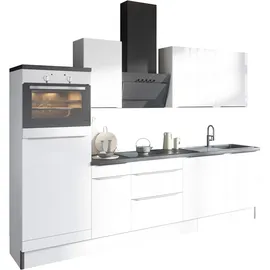 OPTIFIT Küchenzeile Arvid986 270 cm weiß hochglänzend
