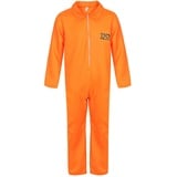 Josamogre Geflüchteter Gefangener Kostüm Overall Herren Gefangenenkostüm Orange Halloween Adult Cosplay s - S