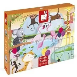 JANOD J02774 Haptik-Puzzle 20 Teile Im Zoo