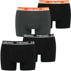 HEAD Herren Boxershort Basic Boxer 4er 6er 8er Multipack in S Schwarz 005 &  Grau / Rot 011