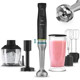 Cecotec Handmixer Katana 15 TotalDestroy Smash B. 1500 W, Total Destroy, PerreoMove, 21 Geschwindigkeiten, Turbo-Funktion, Spritzschutzhaube, 8 Titan-Klingen, 800ml Becher