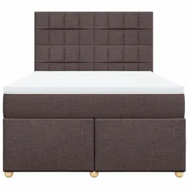 vidaXL Boxspringbett 140 x 200 cm Dunkelbraun