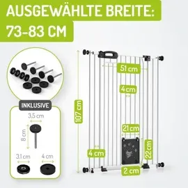 Bomi Türschutzgitter Merle 73-161 cm Weiß