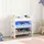 [en.casa] Kinderregal Boiro 60 x 62 x 30 cm Holzwerkstoff blau-grau
