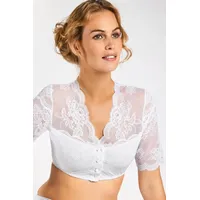 NINA VON C. Damen Dirndlbluse Kalea mit Knopfleiste 16463718 Weiß - Gr. 38 - 38