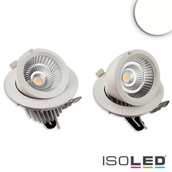 ISOLED LED Shop-Downlight SPHERE, IP42, Ø 16.4cm, ausschwenkbar + drehbar, nicht dimmbar, weiß, 35W 4000K 3200lm 38° ISO-113785