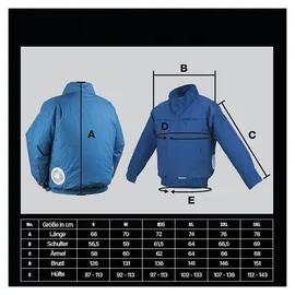 Makita Akku-Klimajacke Gr. 2XL DFJ304Z2XL
