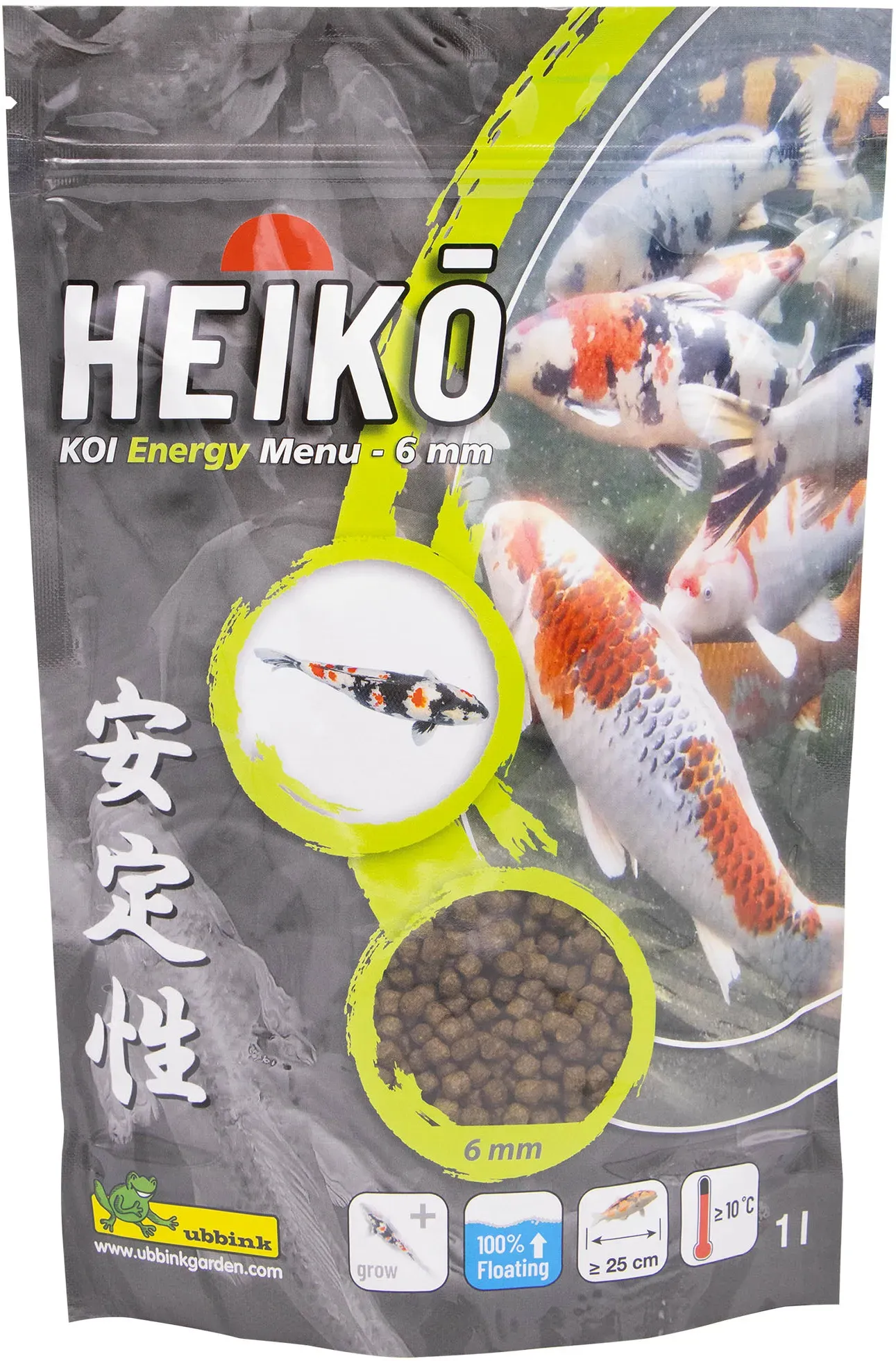 Ubbink HEIKO - Koï Energy Menu 6 mm - fördert das Wachstum japanischer Koi-Karpfen und anderer Cypriniden, Komplettfutter in 6 mm-Pellets  1l