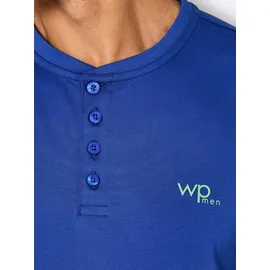wäschepur Schlafanzug-Shirt Blau 52/54