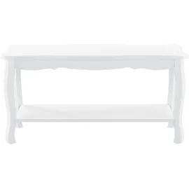 [en.casa] Couchtisch Pearl 88x40x42 cm Shabby Shic Stil Weiß