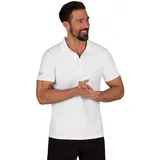 Trigema Poloshirt TRIGEMA "TRIGEMA aus Polyester mit Knopfleiste«, Gr. 5XL, weiß Herren Shirts Kurzarm