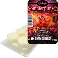 WonderWax Duftwachs WonderWax® Duftriegel 6 x Duftwachs Kreise Weiß, 100% Sojawachs (Sommerpunsch), Duftrichtung: Sommerpunsch