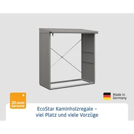 Hörmann Kaminholzregal Trend-V Typ 2 181,4 x 102,5 x 198 cm grau