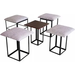 Hocker HOME AFFAIRE "Mexico", grau (grau, braun), B:45cm H:45cm T:45cm, Hocker, Sitzhocker