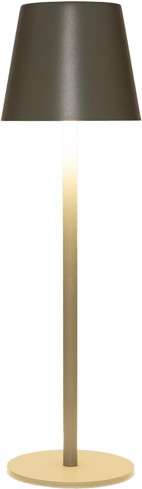 LED Lampe 11,5x36,5cm Touch mit USB Anschluß wiederaufladbar  - oliv