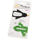 Bookchair Line Markers (Critters/Pinguin&Frosch) - Magnetische Lesezeichen - 2er Set: Markiert die Zeile auf der Seite