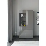 Set One by Musterring Standvitrine Reno 92 x 42 x 185 cm Grau