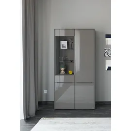 Set One by Musterring Standvitrine Reno 92 x 42 x 185 cm Grau