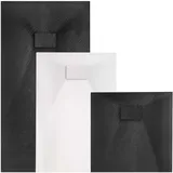 VILSTEIN Duschwanne, Antirutsch Duschtasse, Flach, Steinoptik, Steinmuster 100 X 80 X 3 cm Schwarz