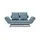 Innovation Living Schlafsofa Webstoff 3-Sitzer Blau