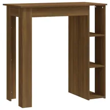vidaXL Bartisch mit Regal 102 x 50 x 103,5 cm Braun Eiche