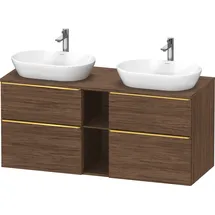 Duravit D-Neo Konsolenwaschtischunterbau wandhängend Nussbaum dunkel Matt 1400x550x664 mm - DE4970B3 DE4970B34210000