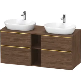 Duravit D-Neo Konsolenwaschtischunterbau wandhängend Nussbaum dunkel Matt 1400x550x664 mm - DE4970B3 DE4970B34210000