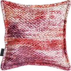 Dekokissen DONE. "Glam Colour", rot (rost, blutrot, brombeer, meliert), B:45cm L:45cm, Polyester, Dekokissen_Sitzkissen_Kissenhüllen, Reißverschluss, Ohne Füllung, meliert
