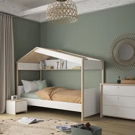 CaliCosy Hausbett MATIS 90 x 200 cm Eiche weiß