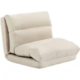 Homcom Bodenstuhl mit 6-Stufig Verstellbarer Rückenlehne,