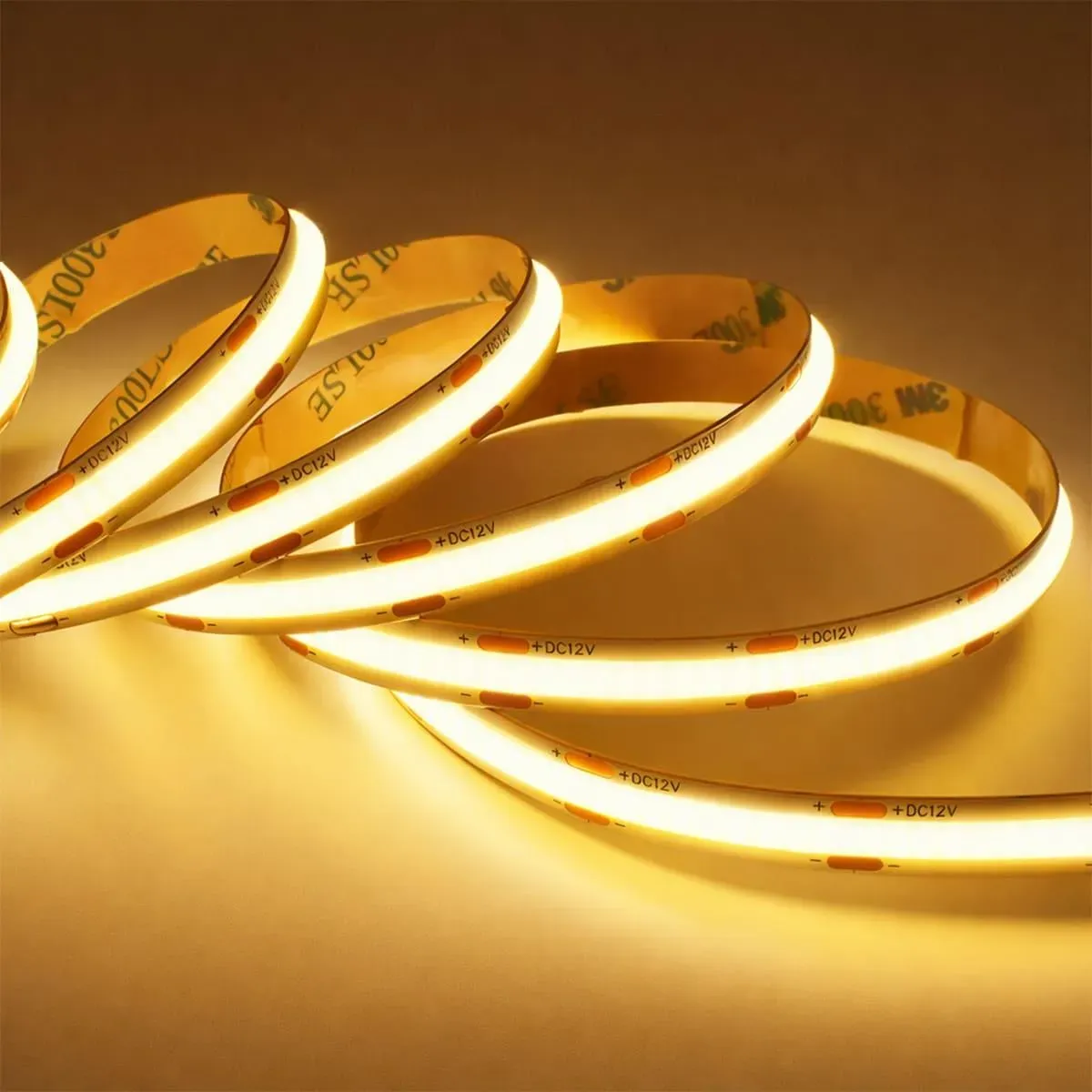 COB 24V CRI90 LED Streifen Super Warmweiß 2700K 9W/m 480LED/m 8mm - Schutzart: I...