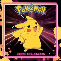 Pokemon Quadratisch Kalender 2025,Geburtstag,Weihnachtsgeschenk,Offiziell