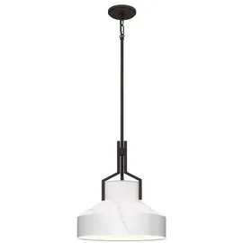 Quoizel Brecken 2-flg. 60 cm rund schwarz/weiß