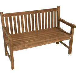 Lesli Living 2 Sitzer Gartenbank Holzbank Teakholz Parkbank 130cm