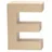 Glorex  6 2029 105 Papp Buchstabe E Buchstabe aus brauner Pappe ca. 17,5 X 5,5 cm groß zum bemalen und bekleben für Serviettentechnik und Décopatch ideal als Dekoration