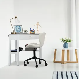 Relaxdays Eckschreibtisch Weiß Landhaus