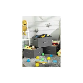 Songmics Aufbewahrungsbox 30 x 40 x 25 cm 3-tlg. grau