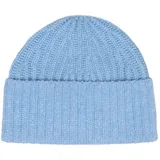 Zwillingsherz Kaschmir-Beanie in Hellblau